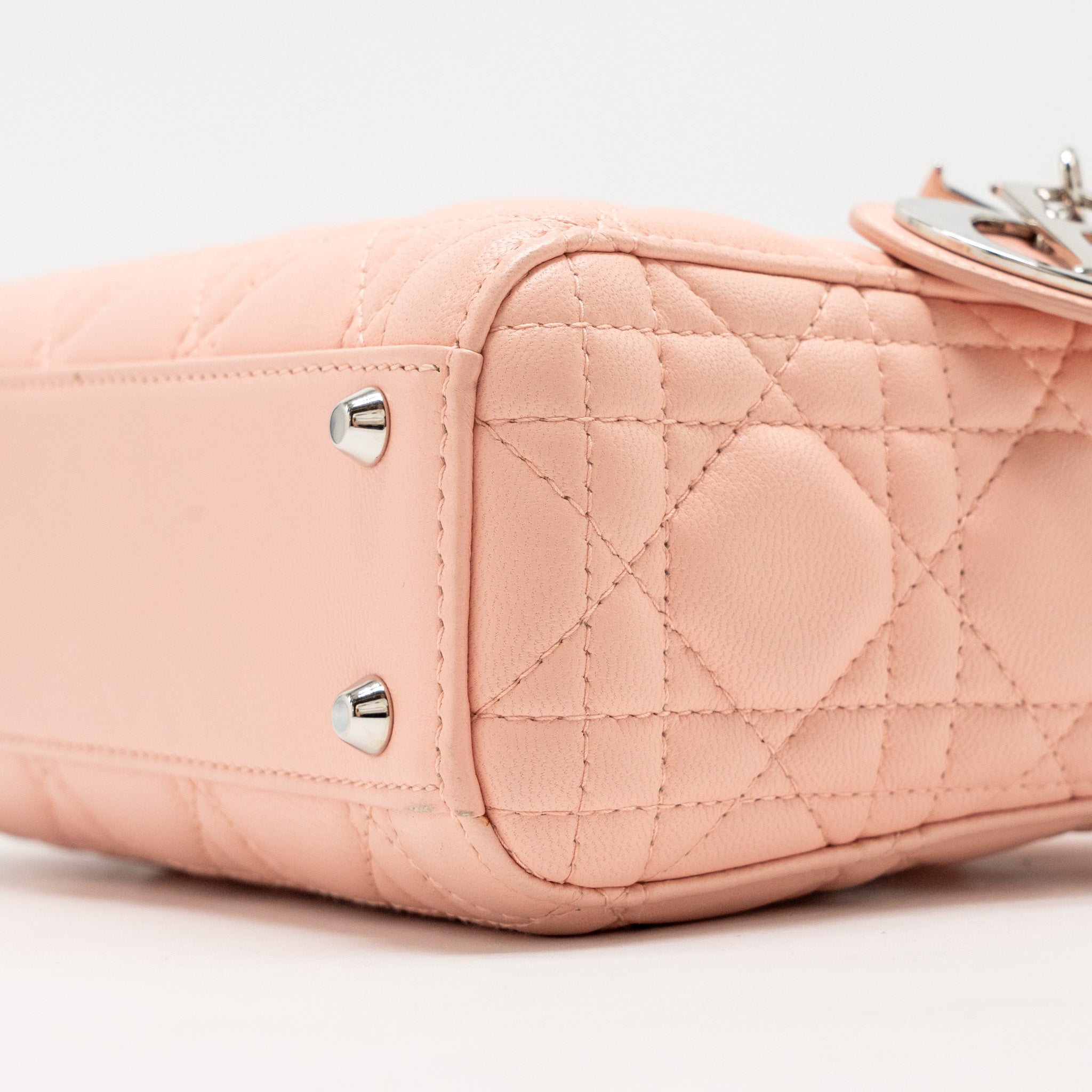DIOR MINI LADY DIOR LAMBSKIN LIGHT PINK SHW