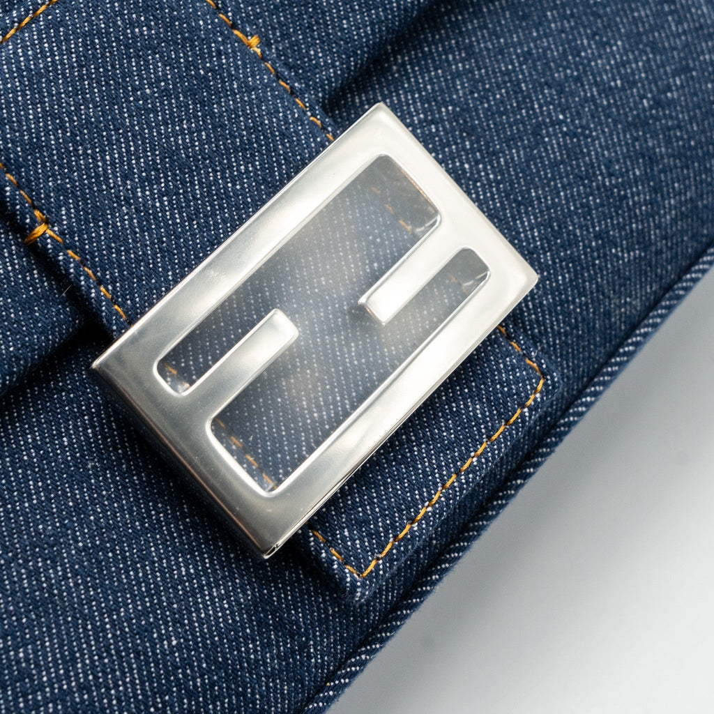FENDI BAGUETTE DENIM BLUE SHW