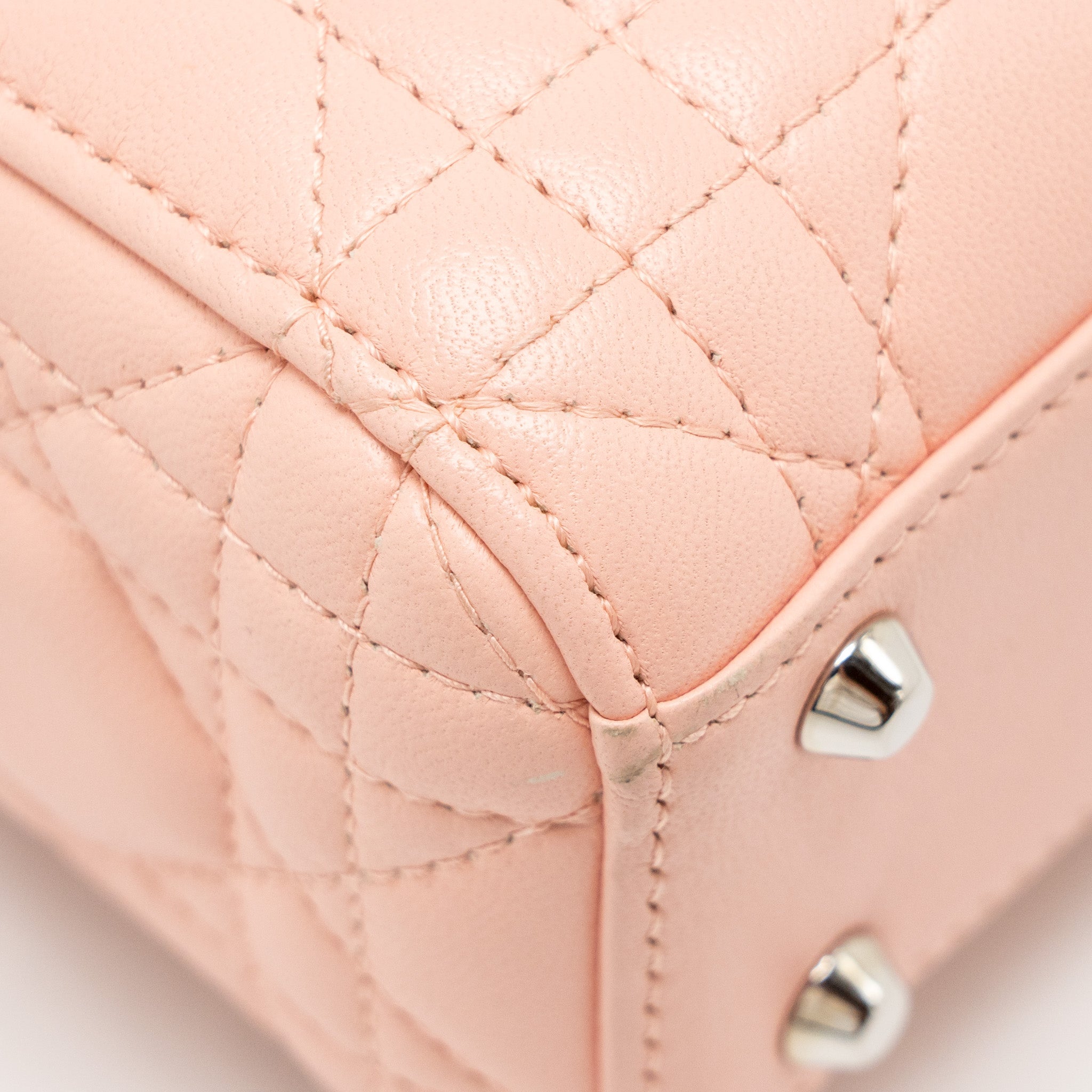 DIOR MINI LADY DIOR LAMBSKIN LIGHT PINK SHW
