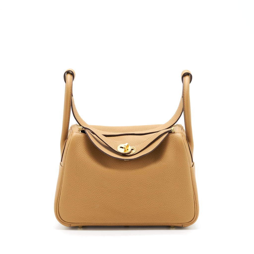 HERMES LINDY 26 CLEMENCE LEATHER 4B BISCUIT