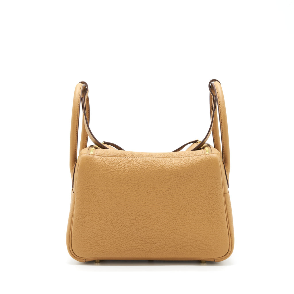 HERMES LINDY 26 CLEMENCE LEATHER 4B BISCUIT