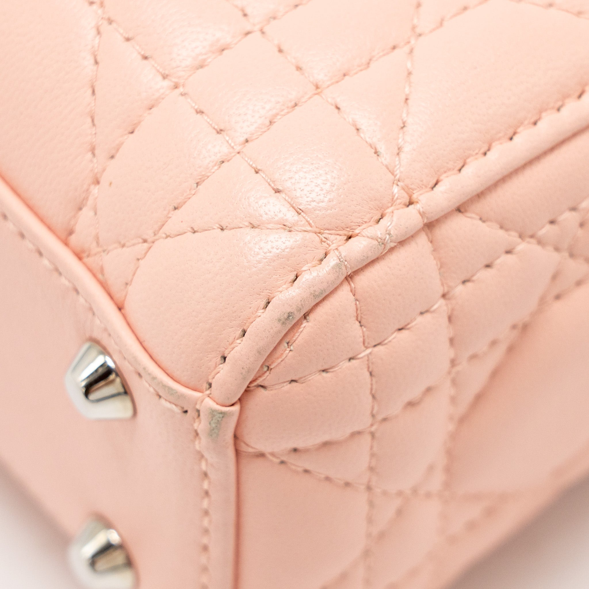 DIOR MINI LADY DIOR LAMBSKIN LIGHT PINK SHW