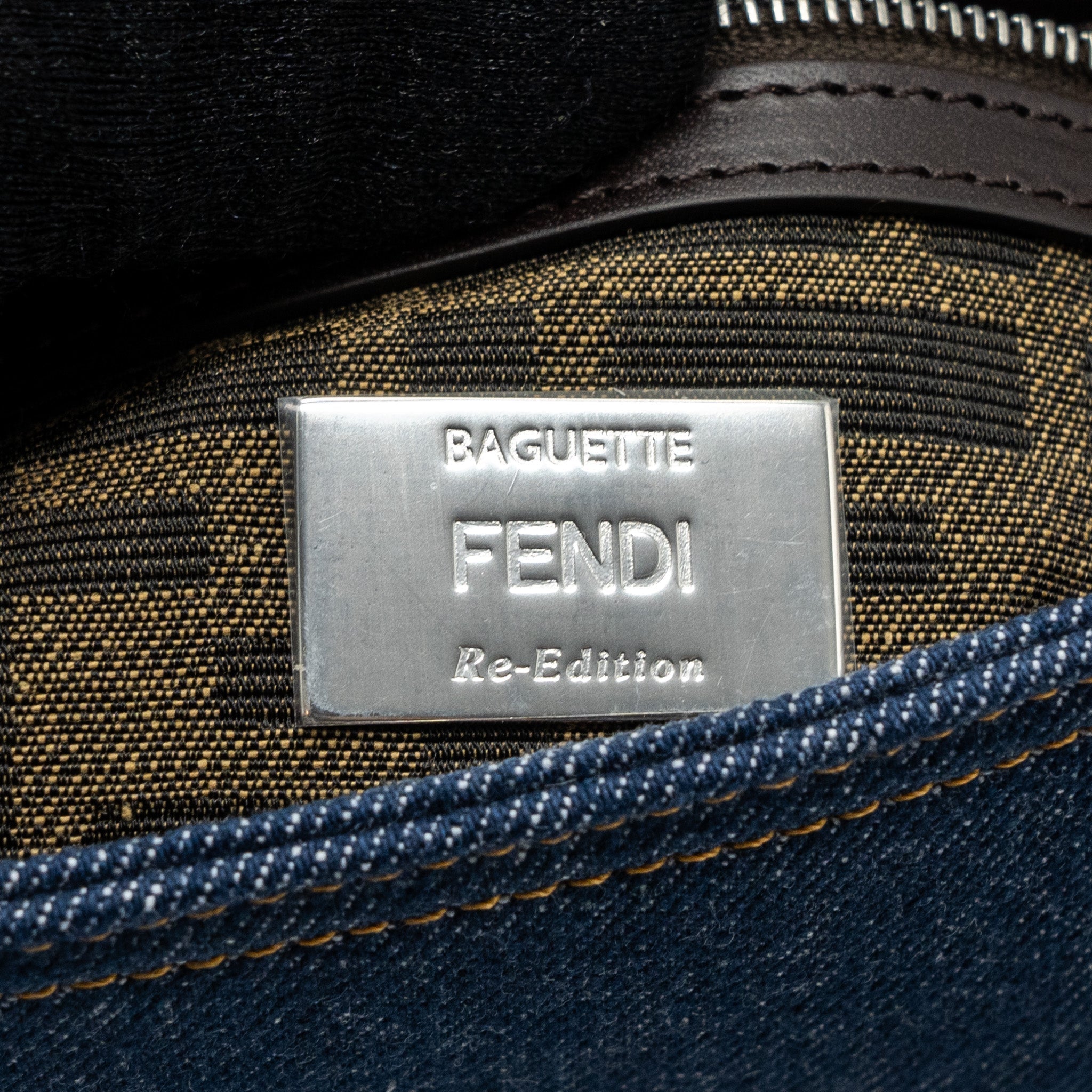 FENDI BAGUETTE DENIM BLUE SHW