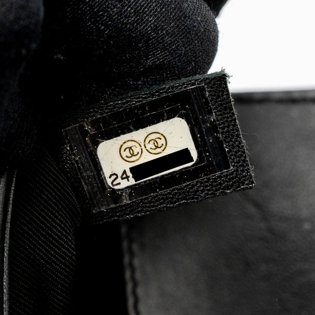 CHANEL SMALL BOY BAG CALFSKIN BLACK RUTHENIUM SILVER HARDWARE