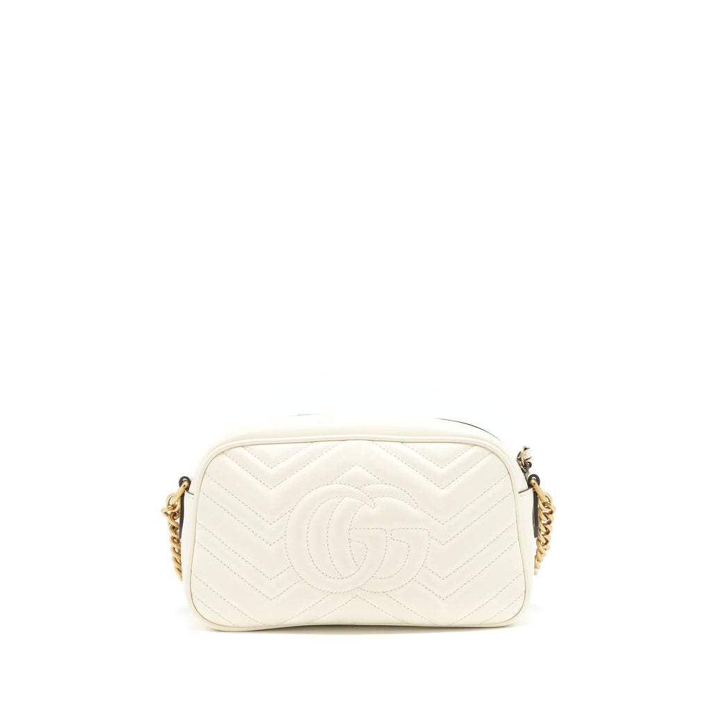 GUCCI MARMONT CAMERA BAG WHITE GHW