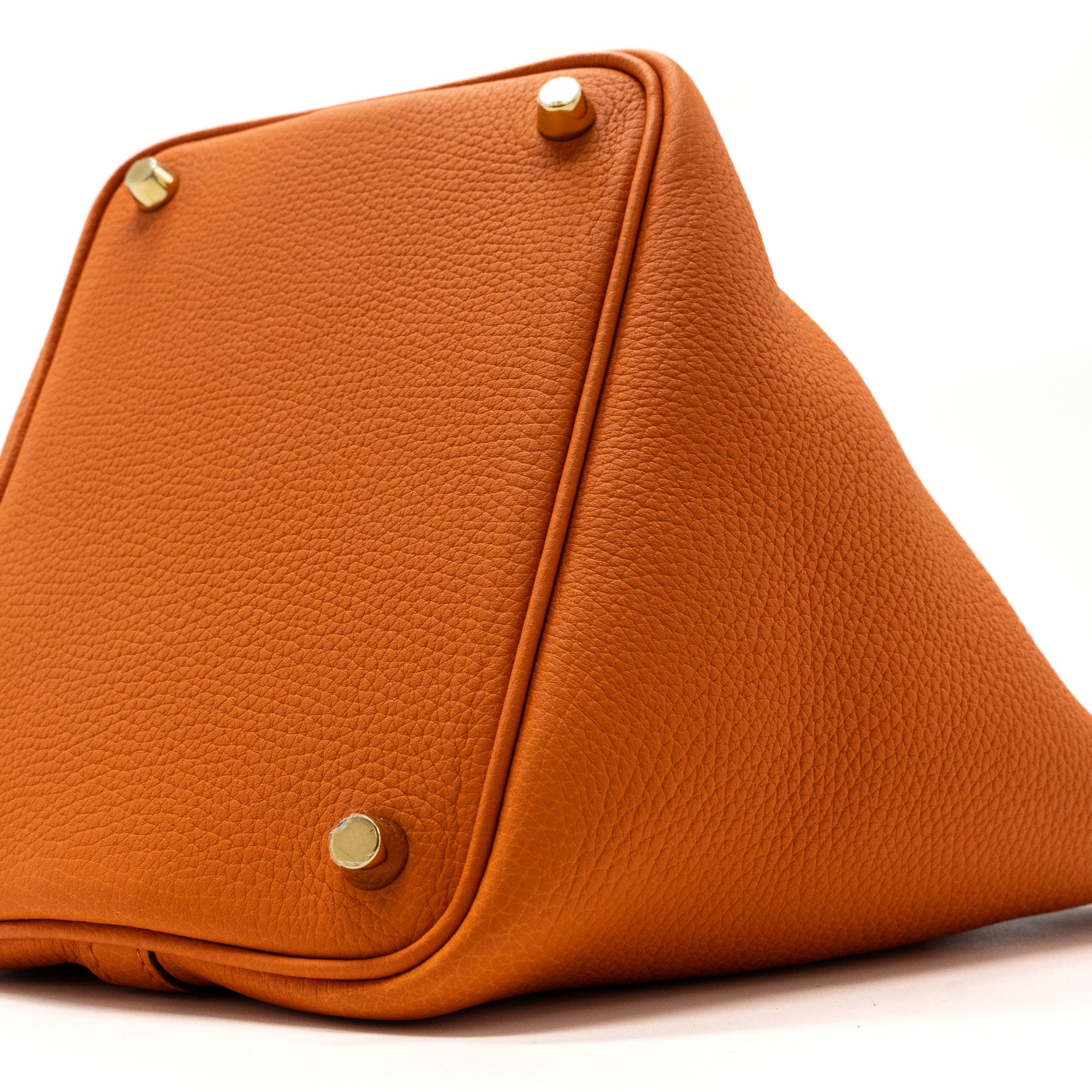 HERMES PICOTIN 18 CLEMENCE 93 ORANGE GHW