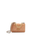 CHANEL 19 WALLET ON CHAIN LAMBSKIN DARK BEIGE GHW