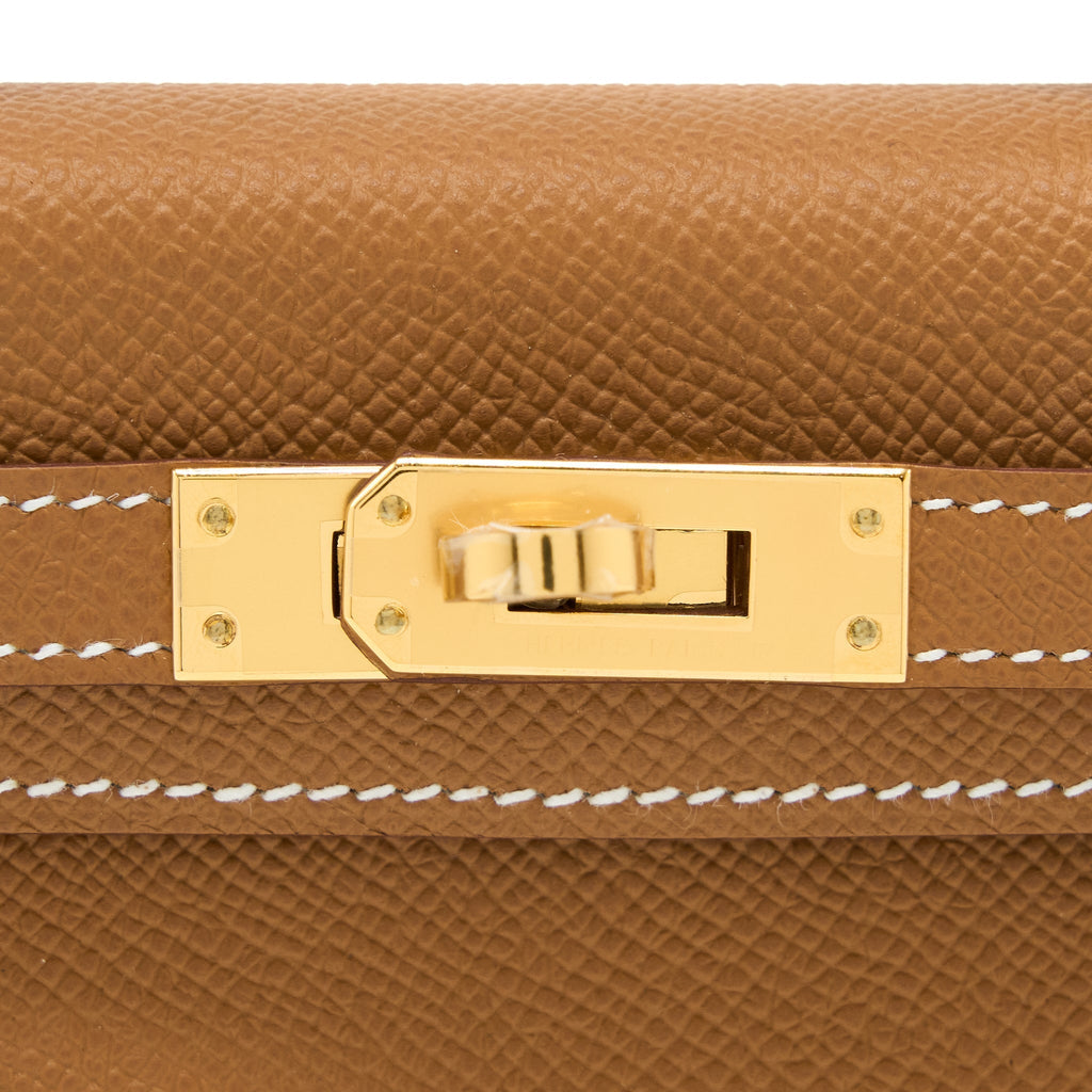 HERMES MINI KELLY II 20CM EPSOM GOLD GHW