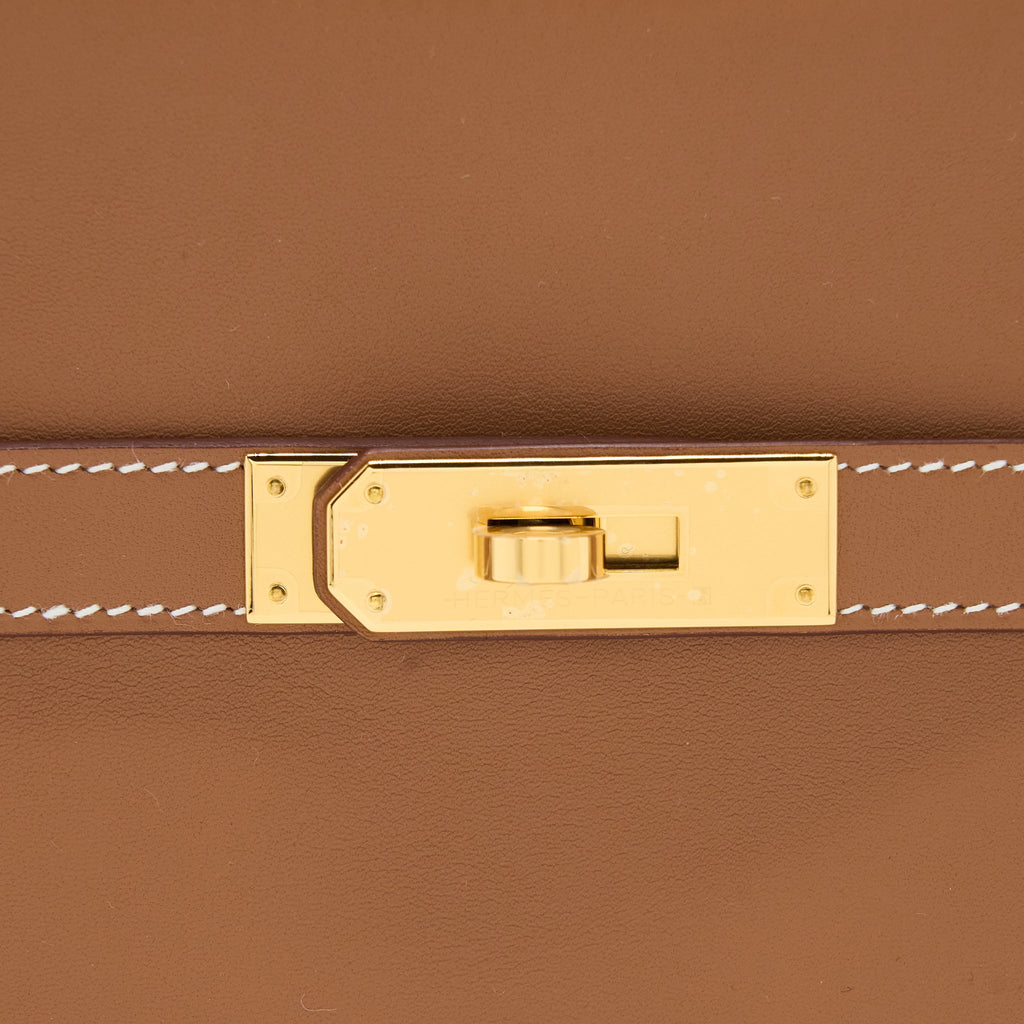 Hermes Mini Jypsiere Swift/Sangle Strap Gold/Gold-Blanc GHW