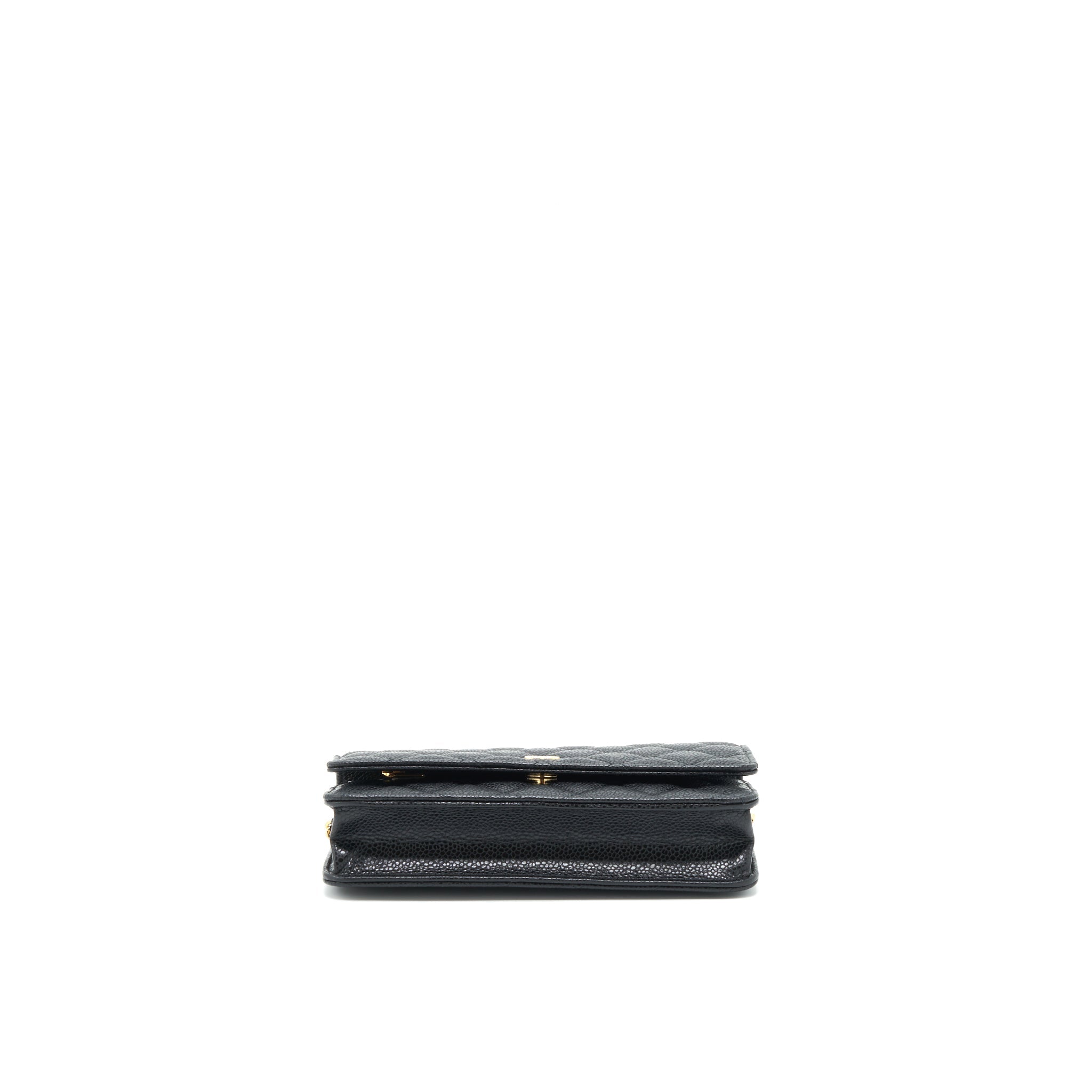 CHANEL CLASSIC WALLET ON CHAIN CAVIAR BLACK GHW