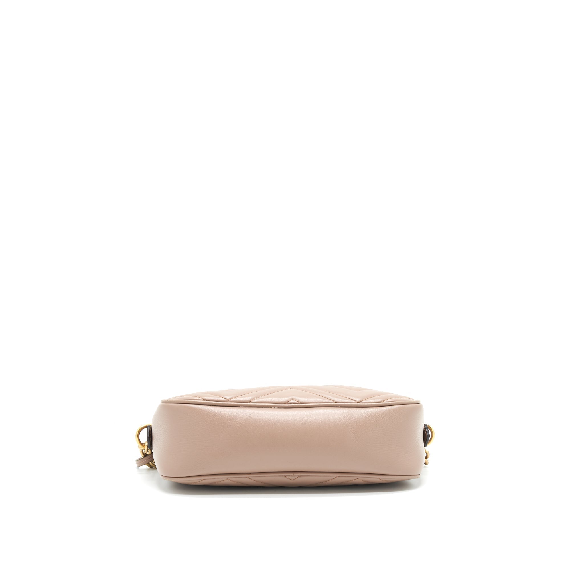 GUCCI GG MARMONT SMALL MATELASSE CAMERA BAG BEIGE GHW