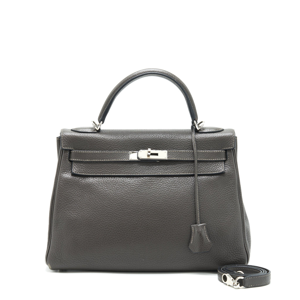 Hermes Kelly 32 Dark Grey SHW
