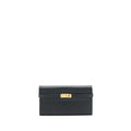 HERMES CLASSIC KELLY LONG WALLET EPSOM BLACK GHW