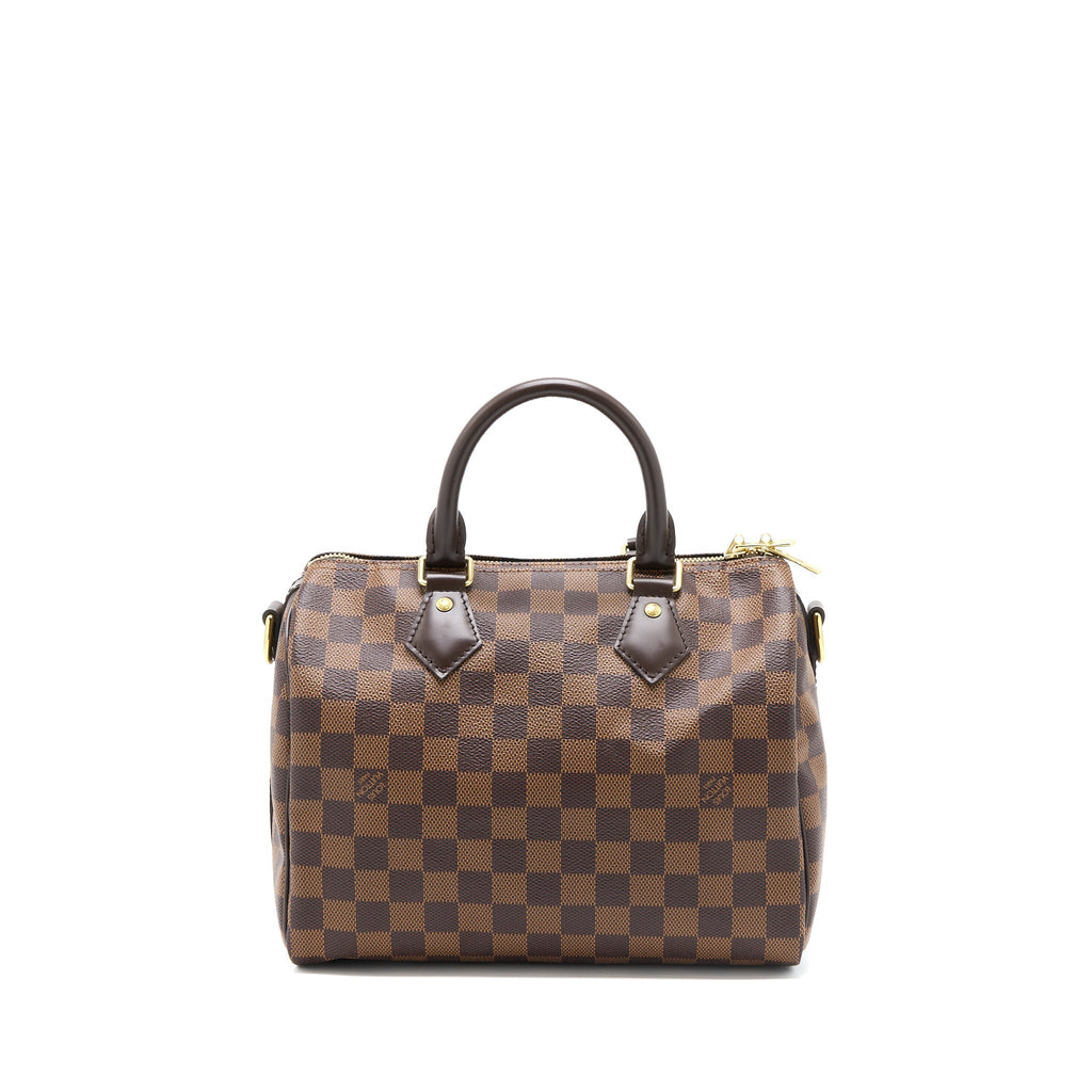 LOUIS VUITTON SPEEDY BANDOULIERE 25 DAMIER EBENE CANVAS GHW
