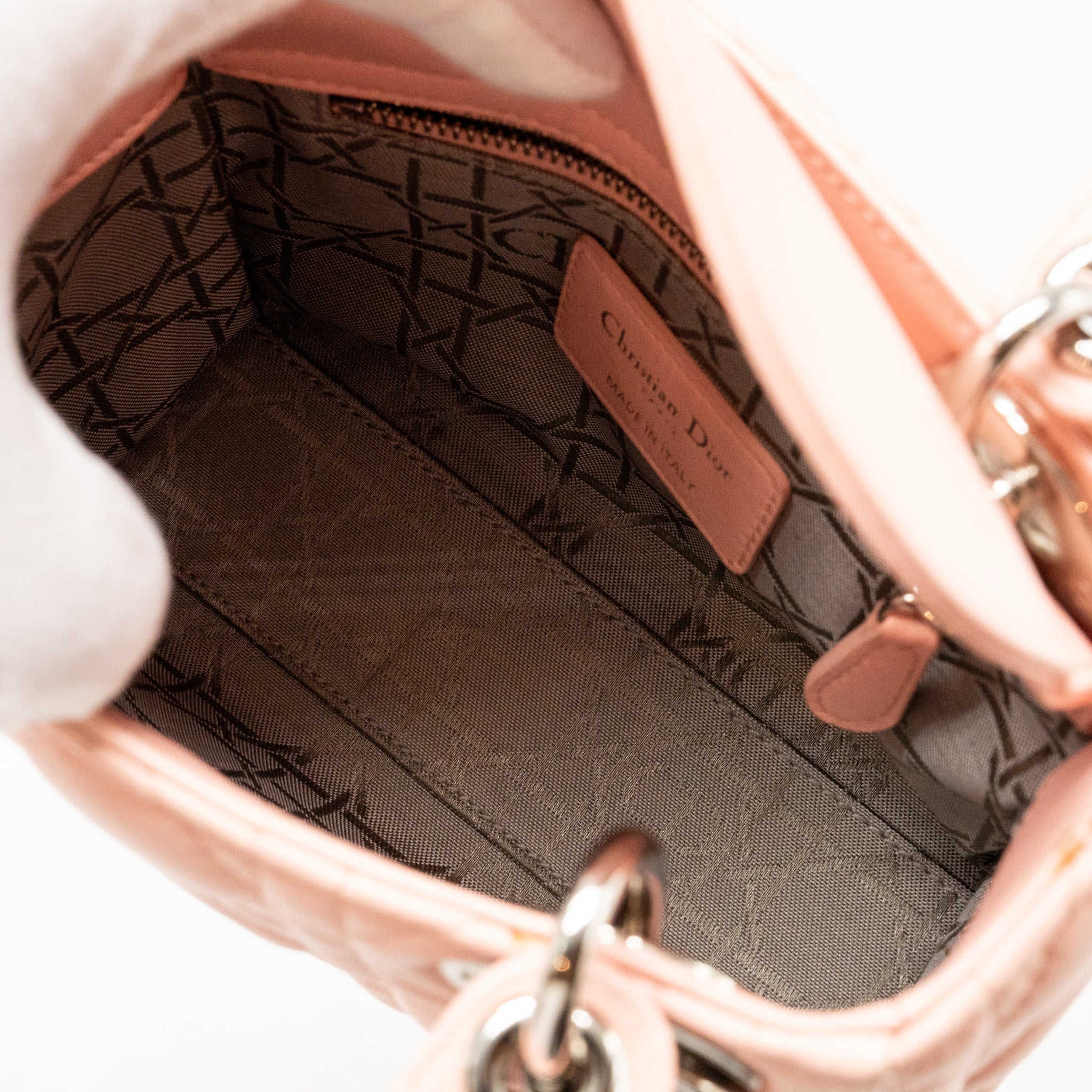 DIOR MINI LADY DIOR LAMBSKIN LIGHT PINK SHW