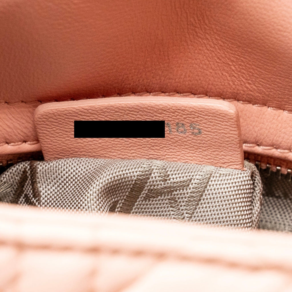 DIOR MINI LADY DIOR LAMBSKIN LIGHT PINK SHW