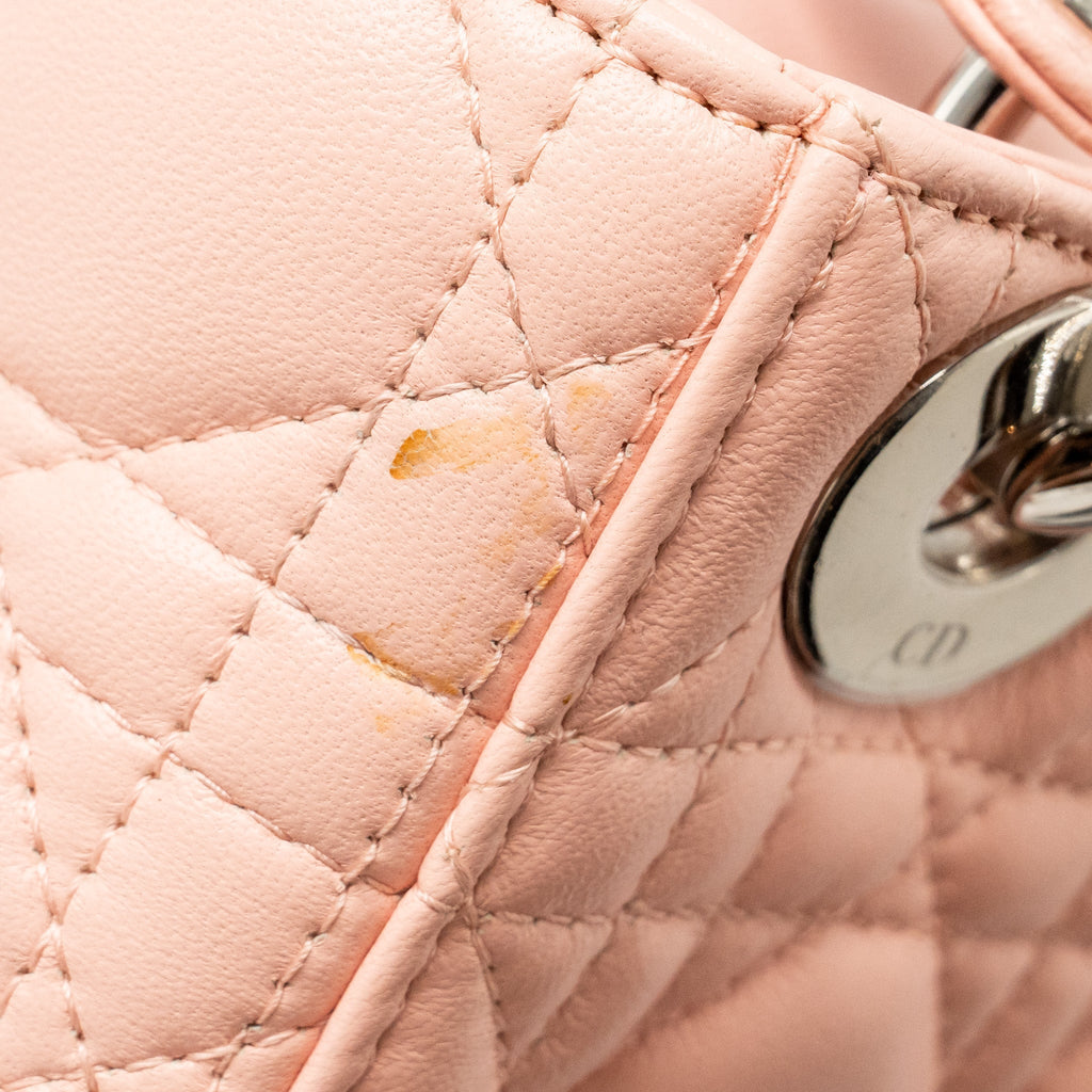 DIOR MINI LADY DIOR LAMBSKIN LIGHT PINK SHW