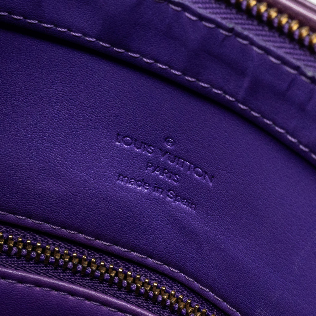 LOUIS VUITTON VINTAGE HOUSTON BAG PATENT PURPLE GHW