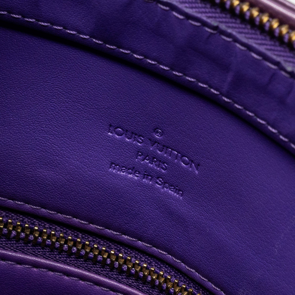 LOUIS VUITTON VINTAGE HOUSTON BAG PATENT PURPLE GHW