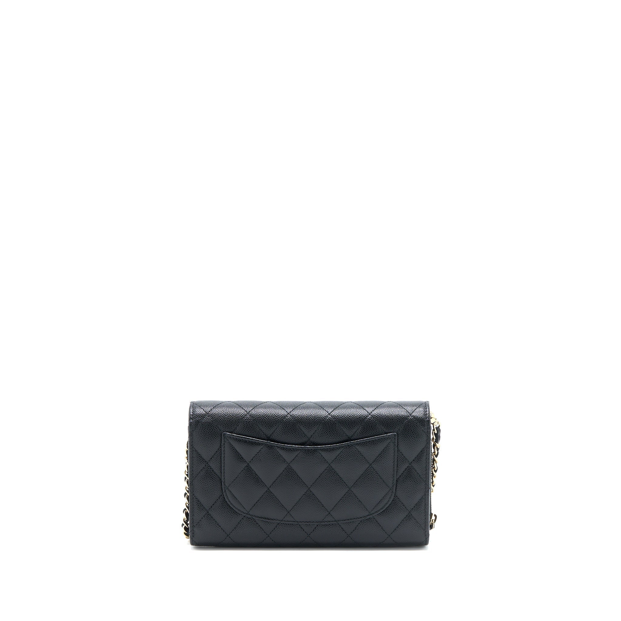 CHANEL 3 IN 1 WALLET ON CHAIN CAVIAR BLACK LGHW