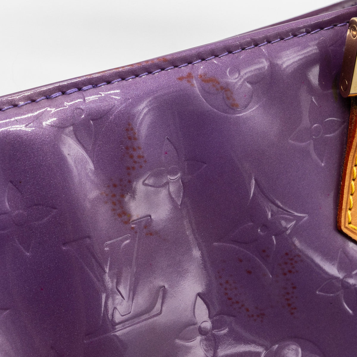 LOUIS VUITTON VINTAGE HOUSTON BAG PATENT PURPLE GHW