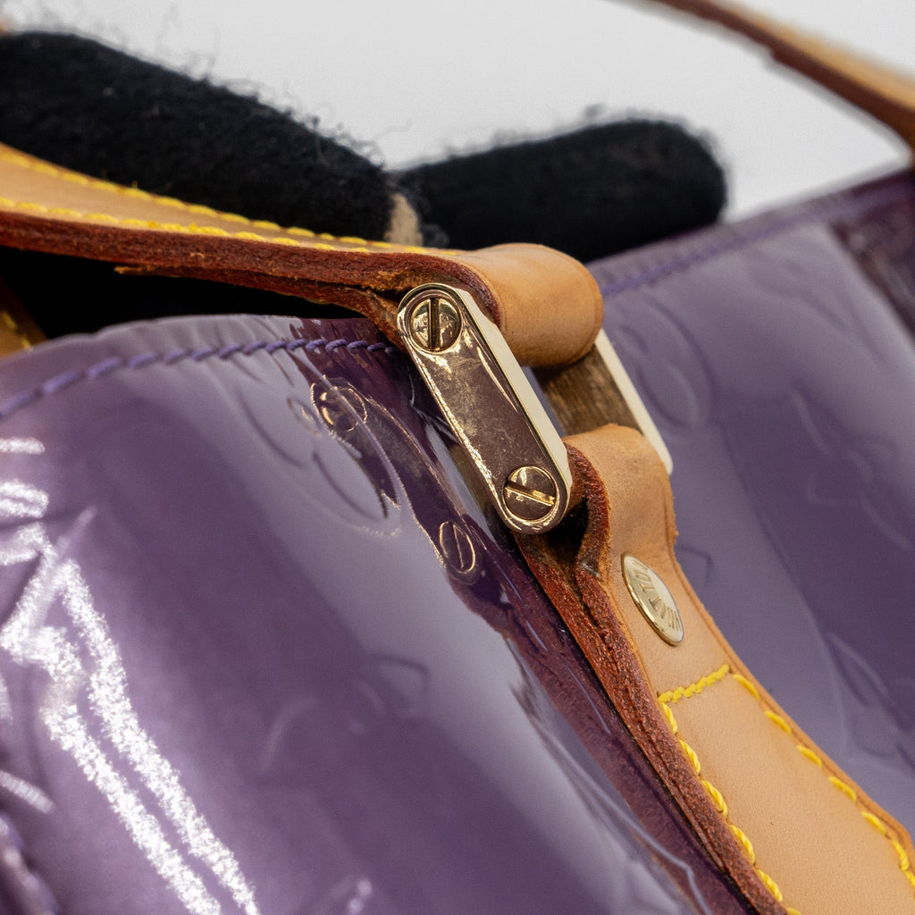 LOUIS VUITTON VINTAGE HOUSTON BAG PATENT PURPLE GHW