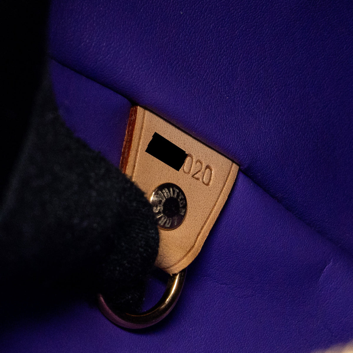 LOUIS VUITTON VINTAGE HOUSTON BAG PATENT PURPLE GHW