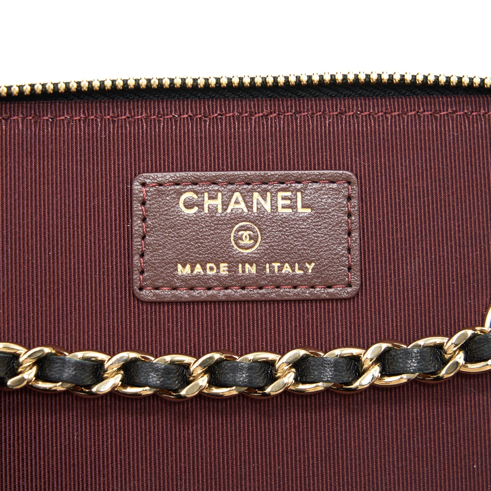 CHANEL SMALL LONG VANITY LAMBSKIN BLACK