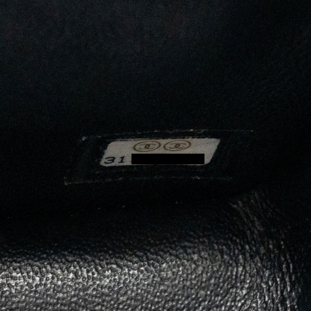 CHANEL TOP HANDLE MINI RECTANGULAR FLAP BAG CAVIAR BLACK GHW