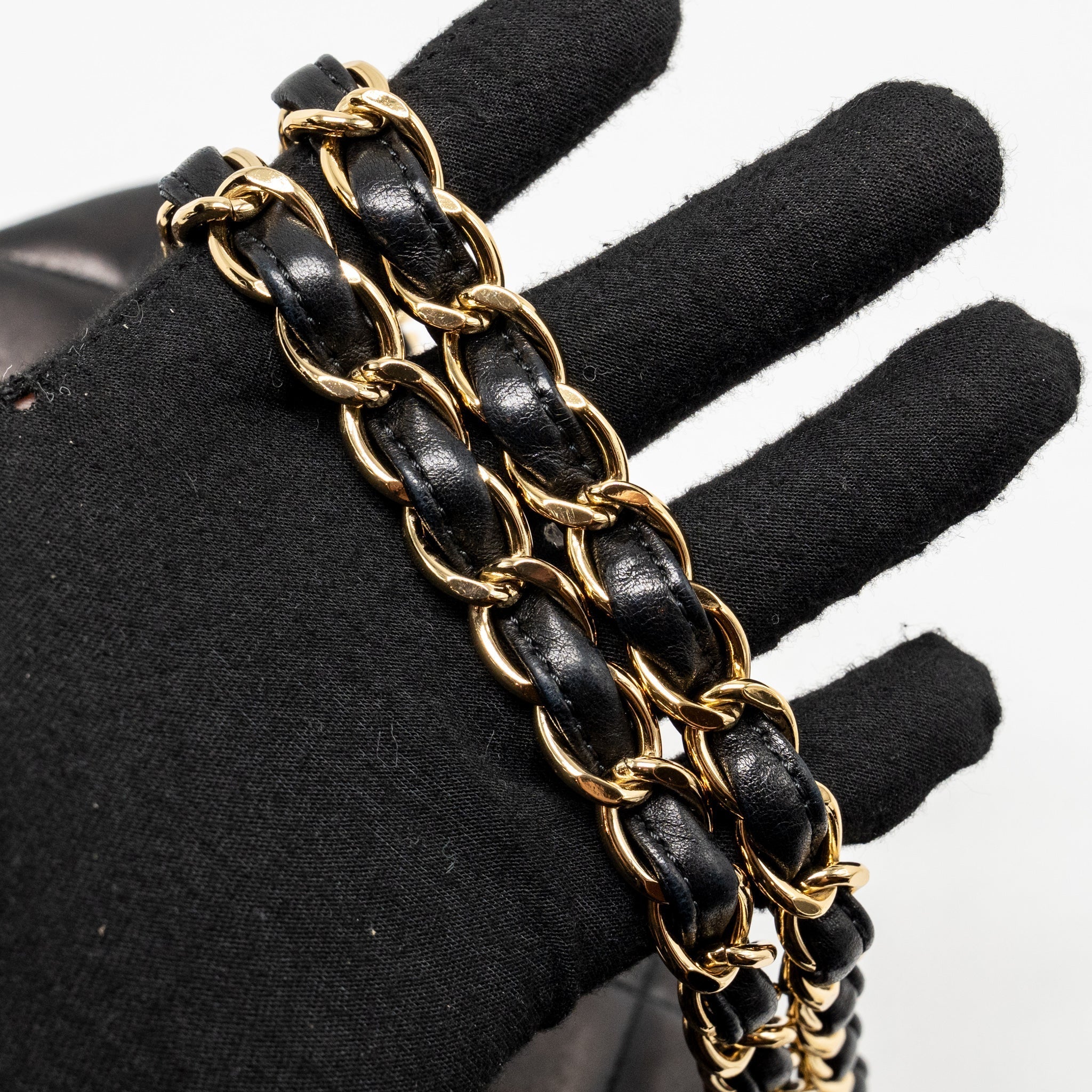 CHANEL MAXI CLASSIC DOUBLE FLAP BAG LAMBSKIN BLACK GHW