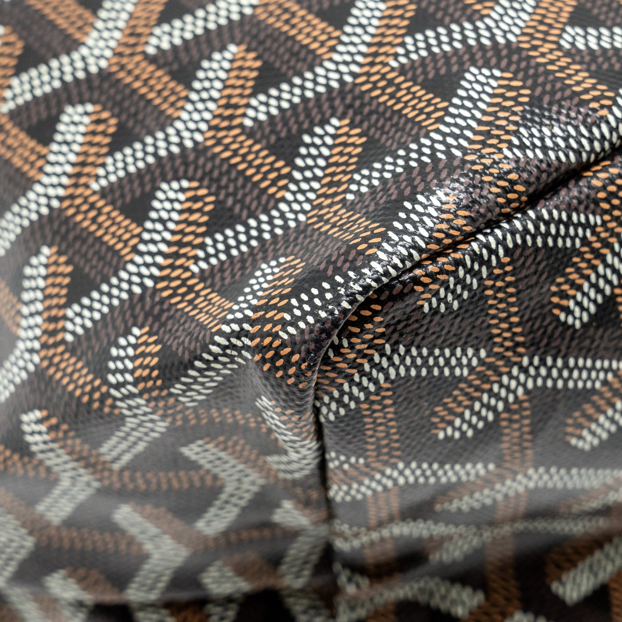 GOYARD SAINT LOUIS PM TOTE  BAG GOYARDINE CANVAS / CALFSKIN BLACK SHW
