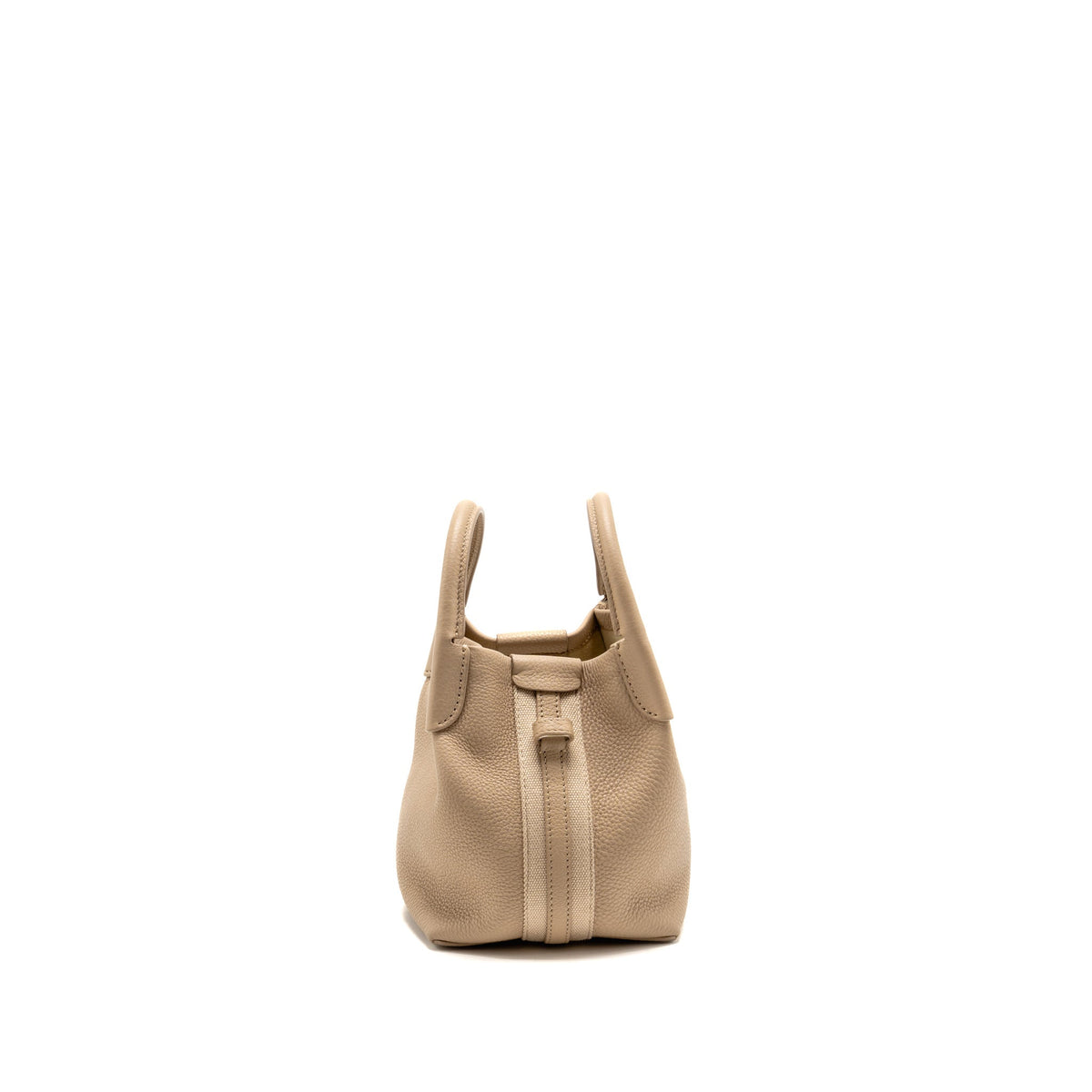 Loro Piana Micro Bale Tote Bag Grained Calfskin Beige SHW