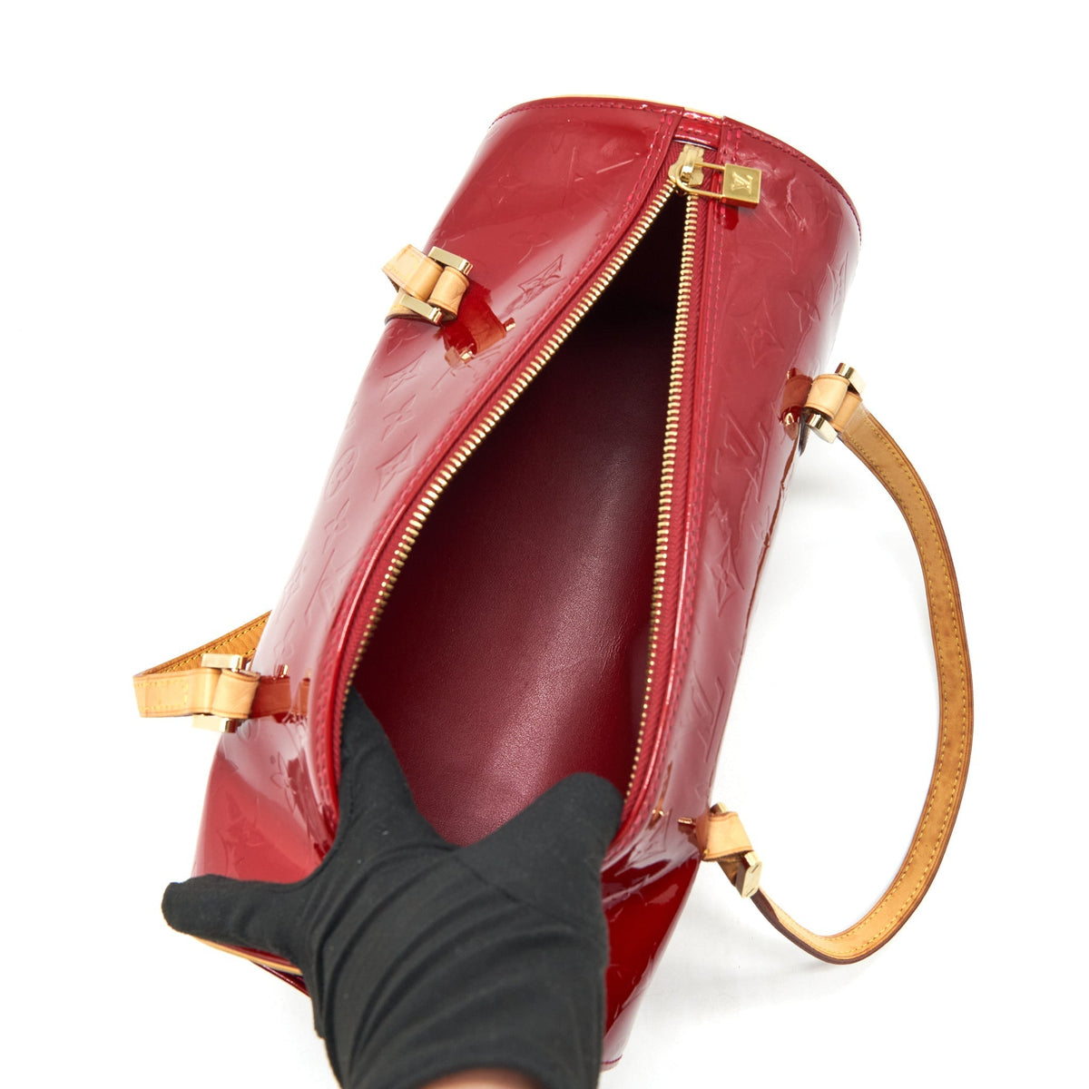 LOUIS VUITTON VINTAGE VERNIS PAPILLON BAG RED