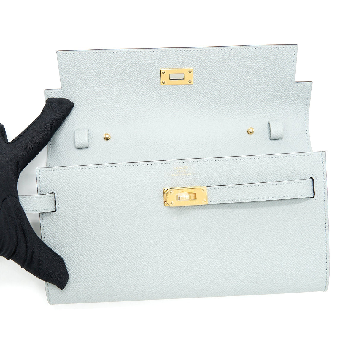 Hermes Kelly To Go Epsom 8U Blue Glacier GHW