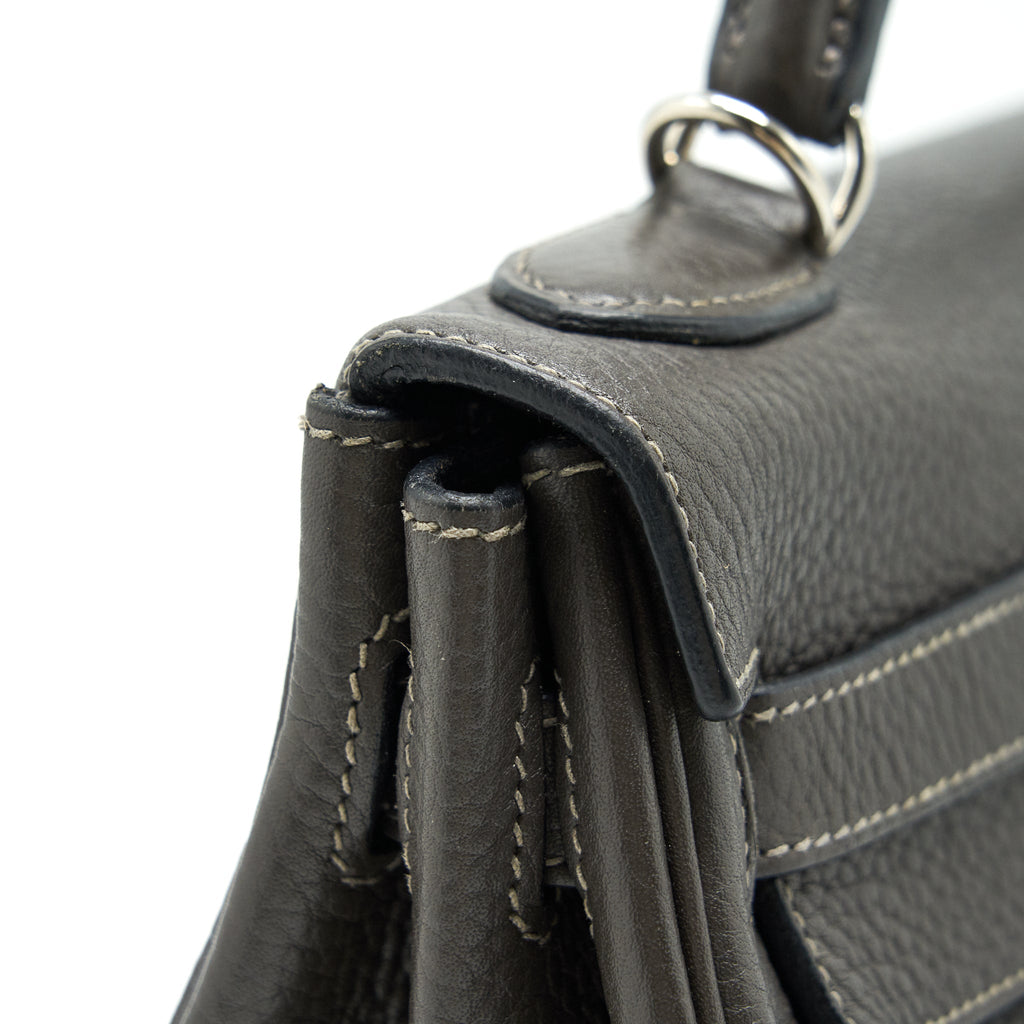 Hermes Kelly 32 Dark Grey SHW
