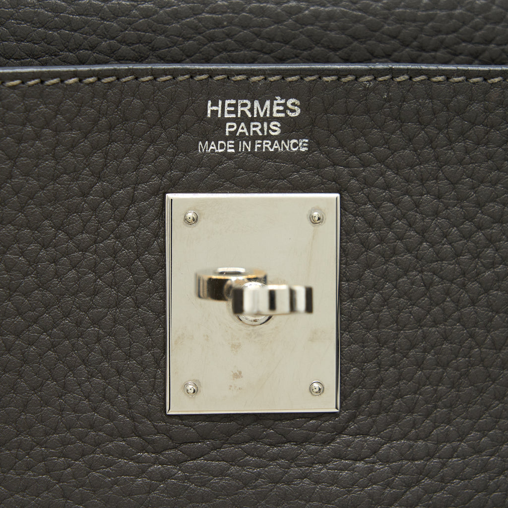 Hermes Kelly 32 Dark Grey SHW