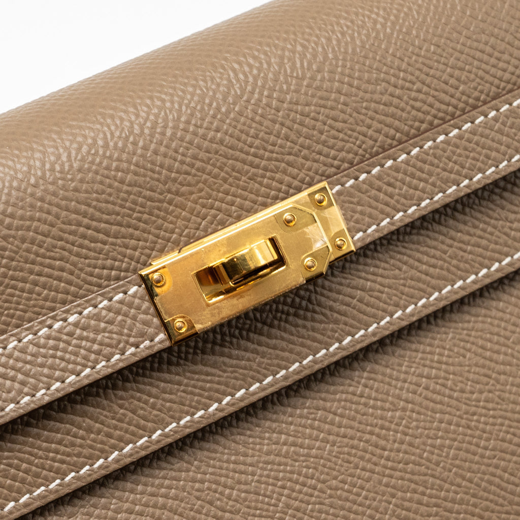 HERMES CLASSIC KELLY TO GO EPSOM ETOUPE GHW