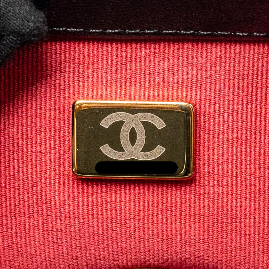 CHANEL SMALL 19 BAG LAMBSKIN BLACK MULTICOLOR HARDWARE (MICROCHIP)