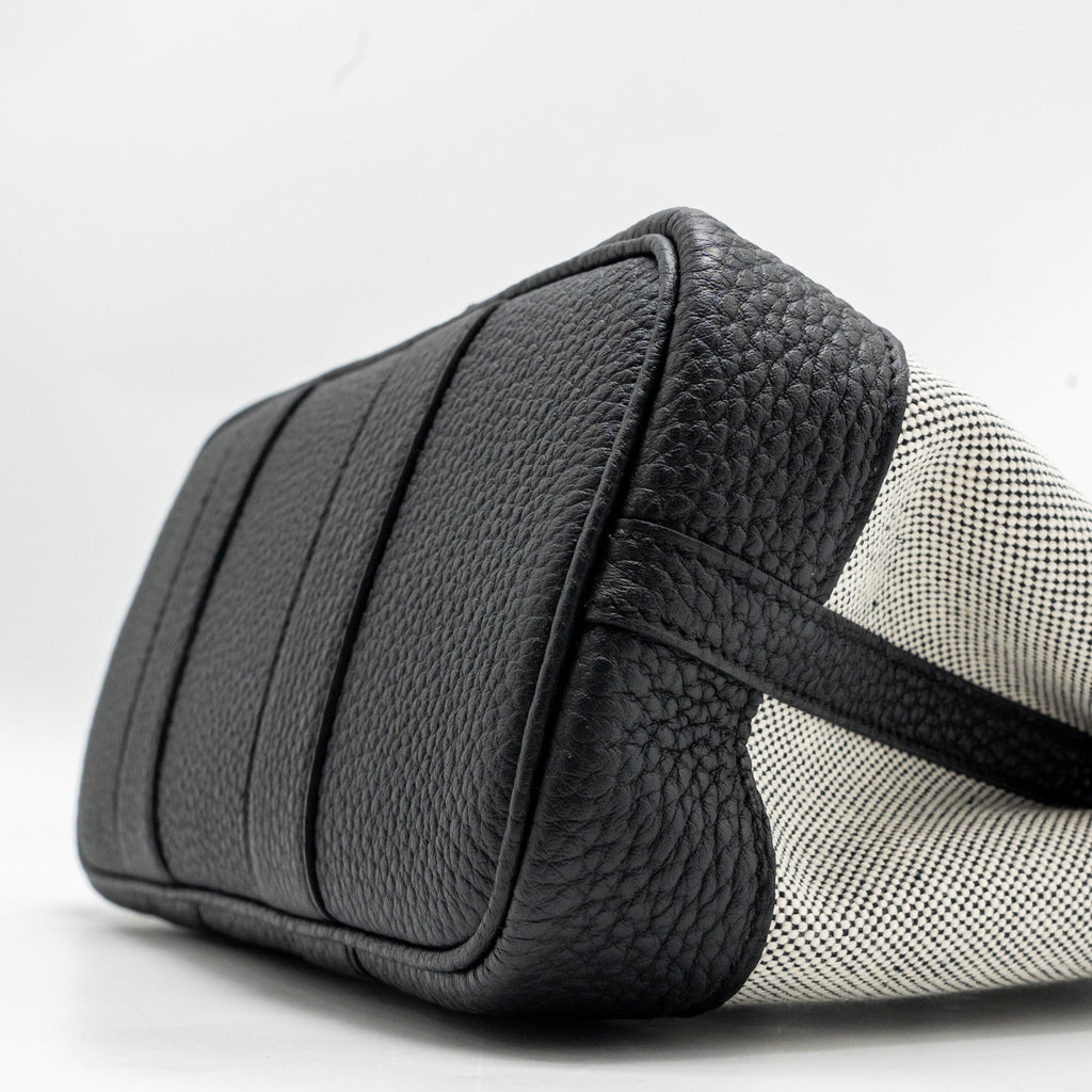 HERMES NEO GARDEN 23 NEGONDA / CANVAS / ECRU / BLACK SHW