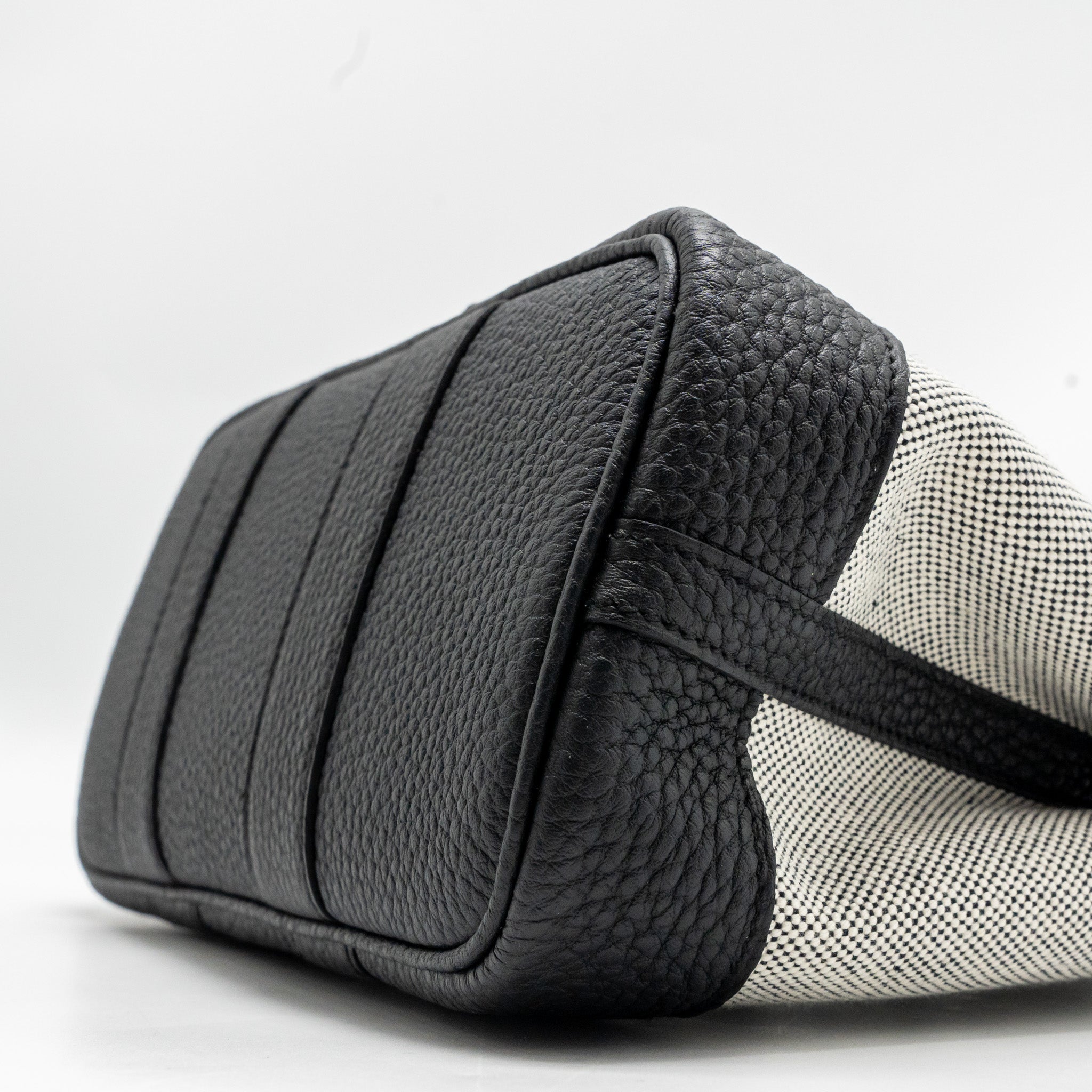 HERMES NEO GARDEN 23 NEGONDA / CANVAS / ECRU / BLACK SHW