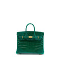 HERMES BIRKIN 25 SHINY CROCODILE 6Q VERT EMERAUDE GHW