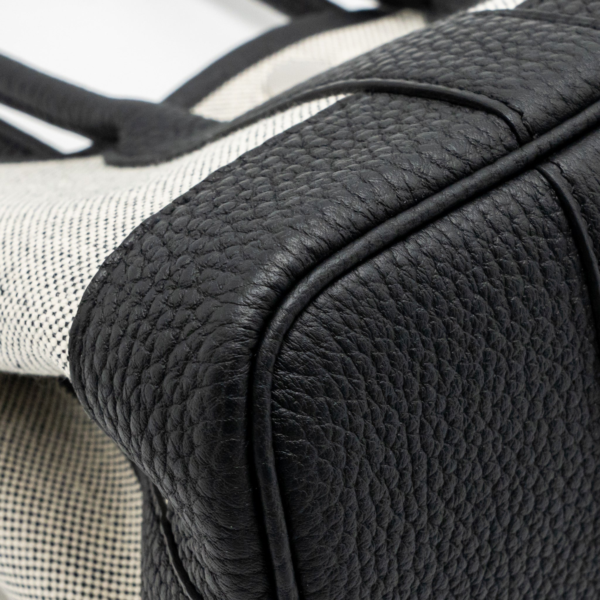 HERMES NEO GARDEN 23 NEGONDA / CANVAS / ECRU / BLACK SHW