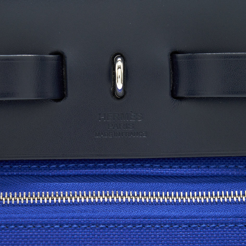 Hermes Herbag 31 Electrique Blue SHW