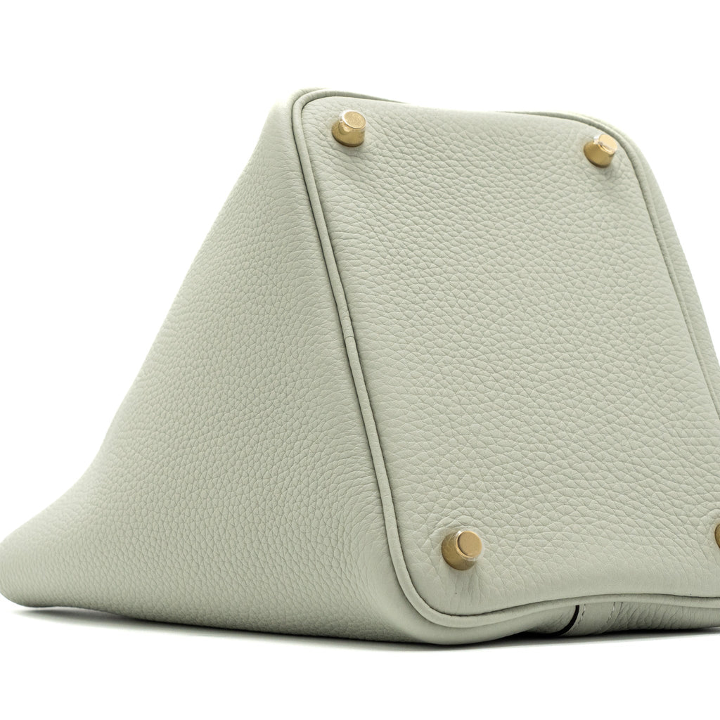 HERMES PICOTIN 18 LOCK BAG CLEMENCE GRIS NEVE GHW