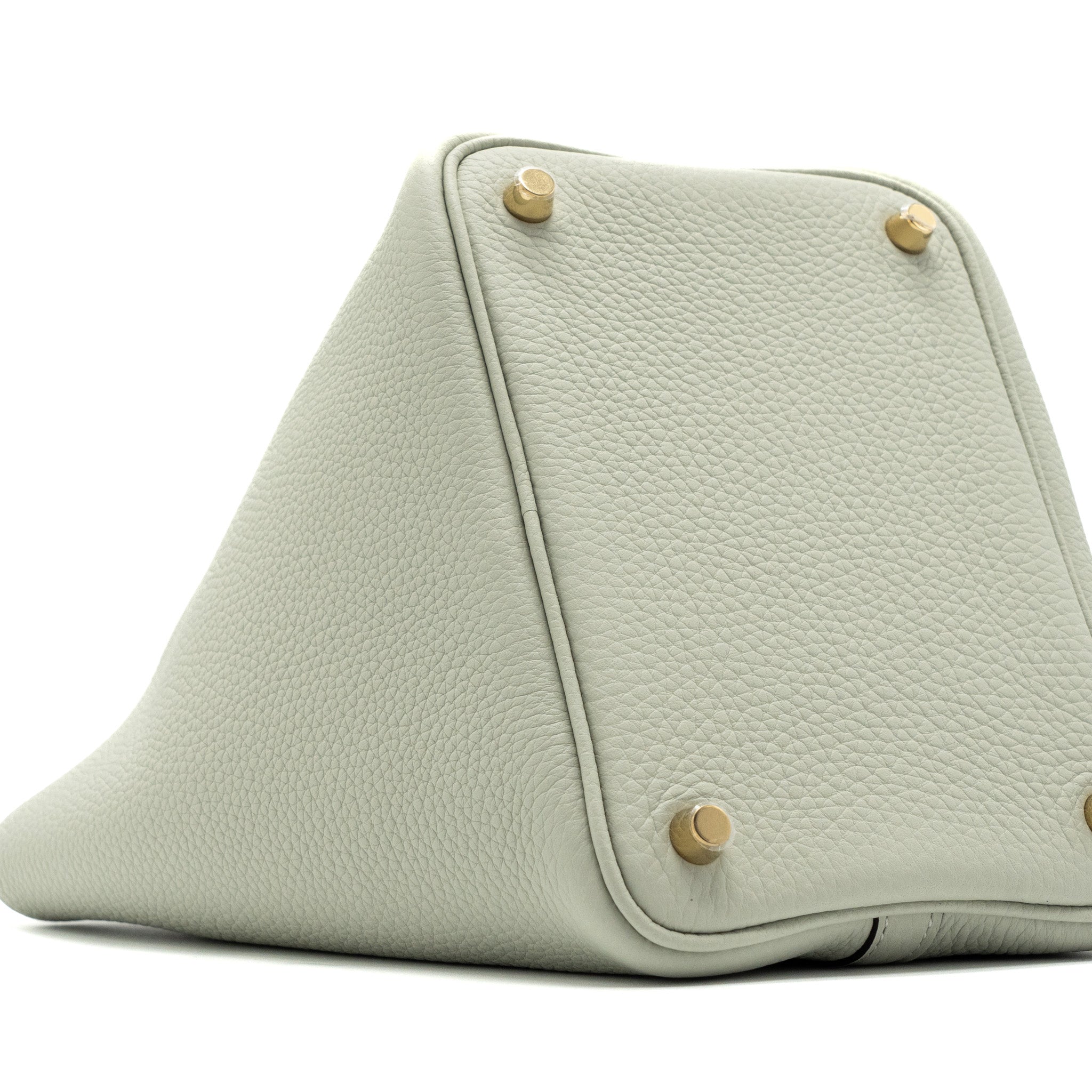 HERMES PICOTIN 18 LOCK BAG CLEMENCE GRIS NEVE GHW