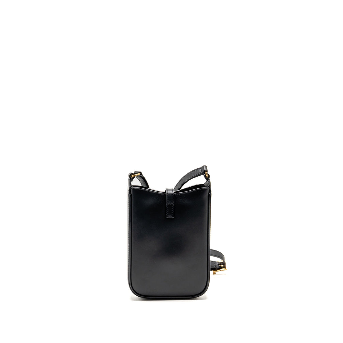 Saint Laurent/YSL Mini Le 5 a 7 Vertical Pouch Smooth Leather Black GHW