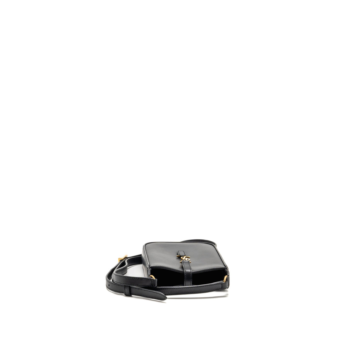 Saint Laurent/YSL Mini Le 5 a 7 Vertical Pouch Smooth Leather Black GHW