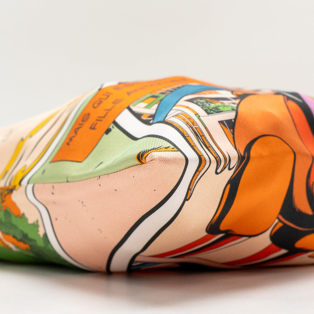 HERMES SILK TOTE BAG LA JEUNESSE ET LELEGANCE MULTICOLOR