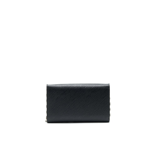 LOUIS VUITTON TWIST WALLET ON CHAIN BLACK SHW EPI LEATHER