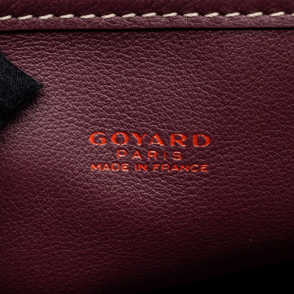 GOYARD ANJOU MINI TOTE CANVAS/CALFSKIN BURGUNDY SHW